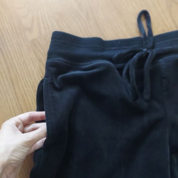 Felina Black Velour Velvet Jogger Pants sz Small - Picture 2 of 10